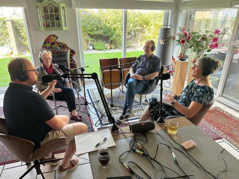podcast opnames Lidwien en Jos